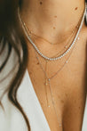 Diamond Bezel Lariat Necklace