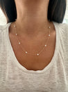 10K Gold Petite Pearl by the Yard Necklace