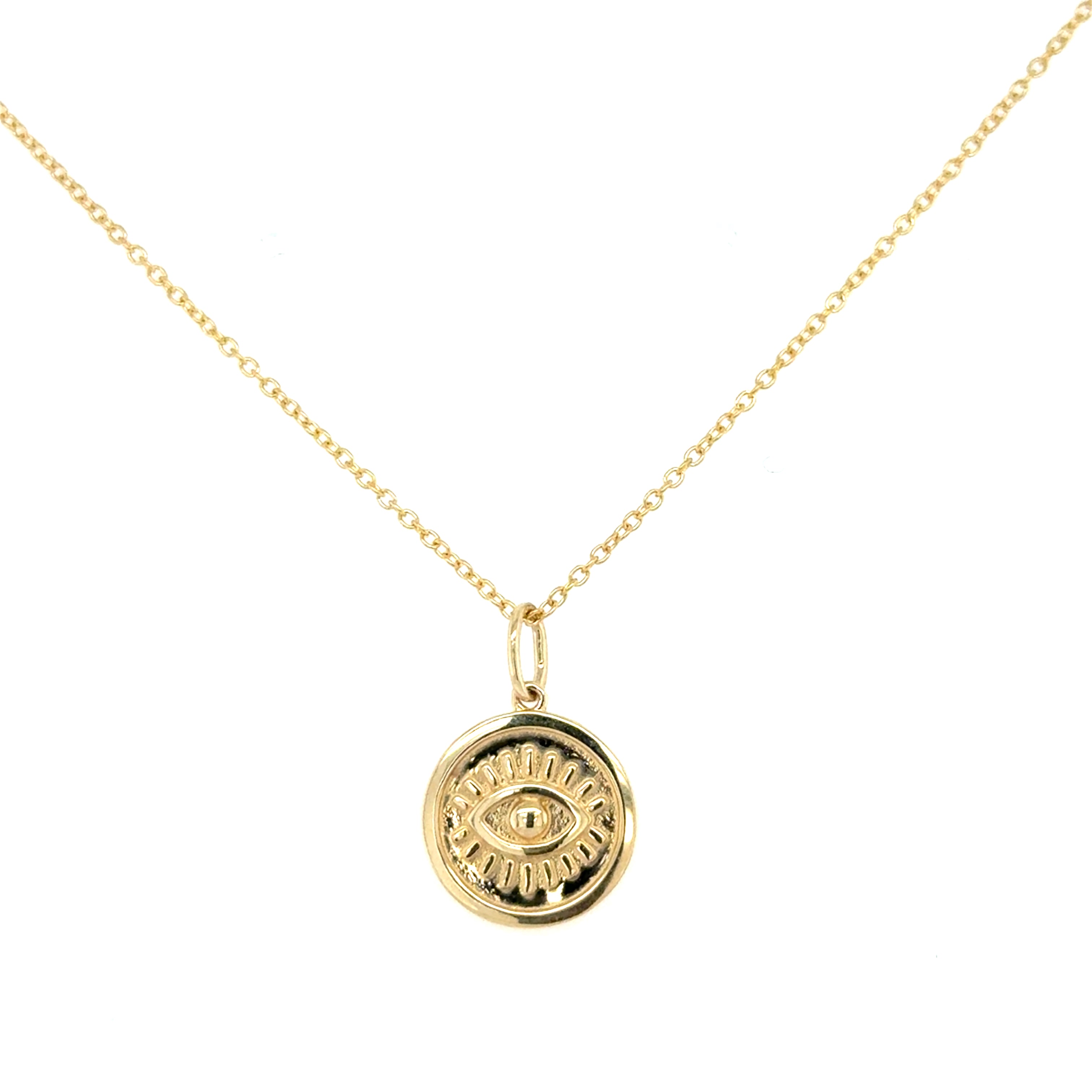 14K Gold Evil Eye Charm