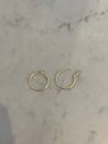 14K Gold and Diamond Inside/Outside Hoops