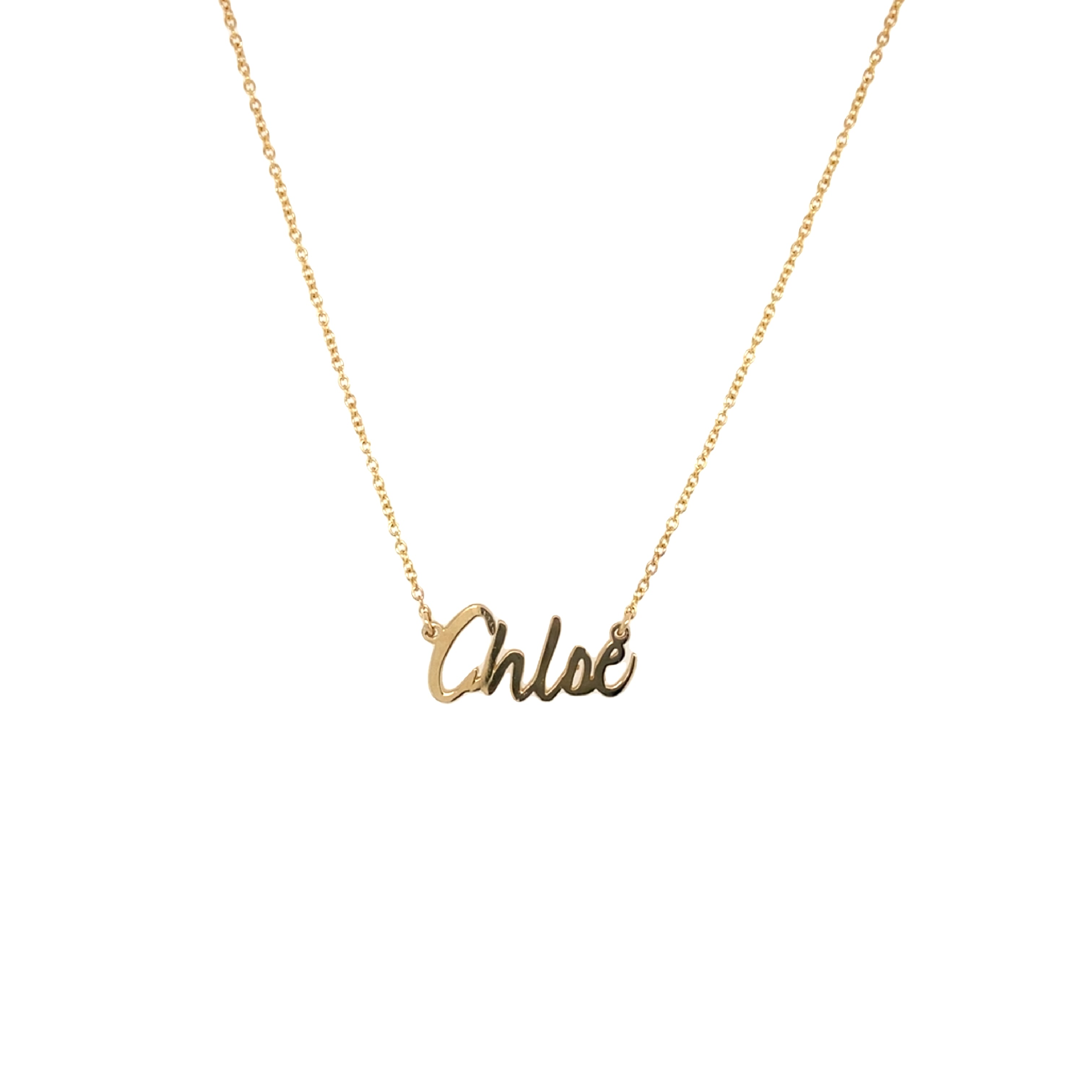 Gold Cursive Name Necklace