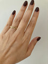 Gold Puffy Anchor Link Ring