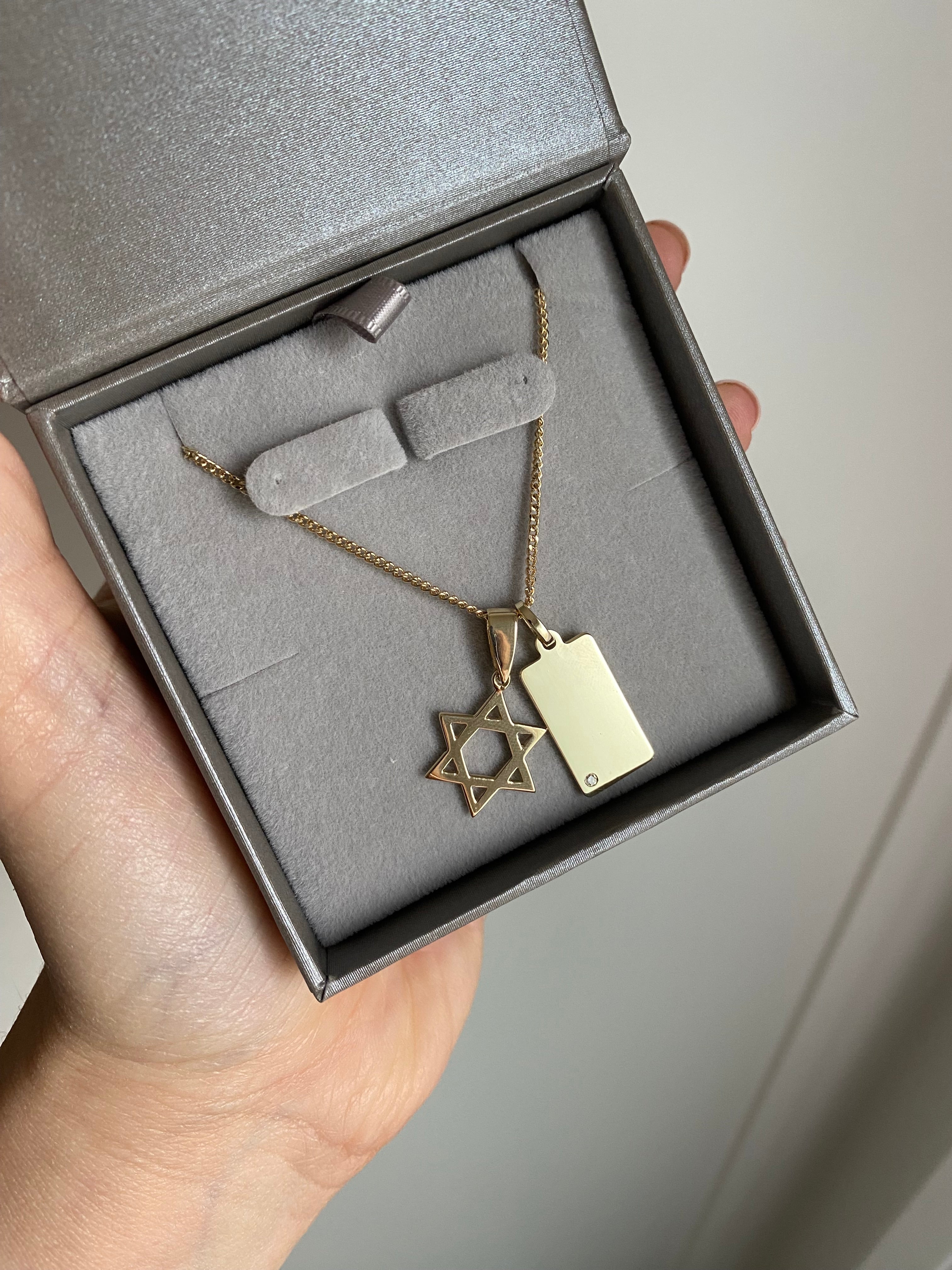 Gold Star of David Charm