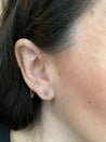 Gold Star of David Studs Earrings