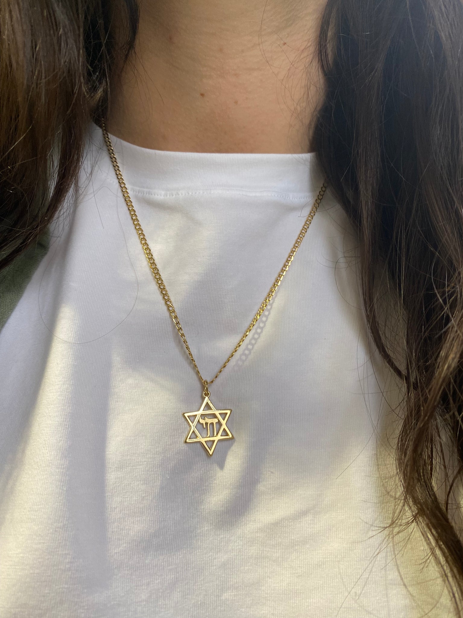 Amazon.com: Star of David Necklace in 14K Solid Gold | Jewish Star Pendant  Necklace in 14k Gold | Celestial Jewelry, 18