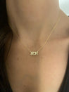 Gold Hebrew Mom, EMA, Necklace