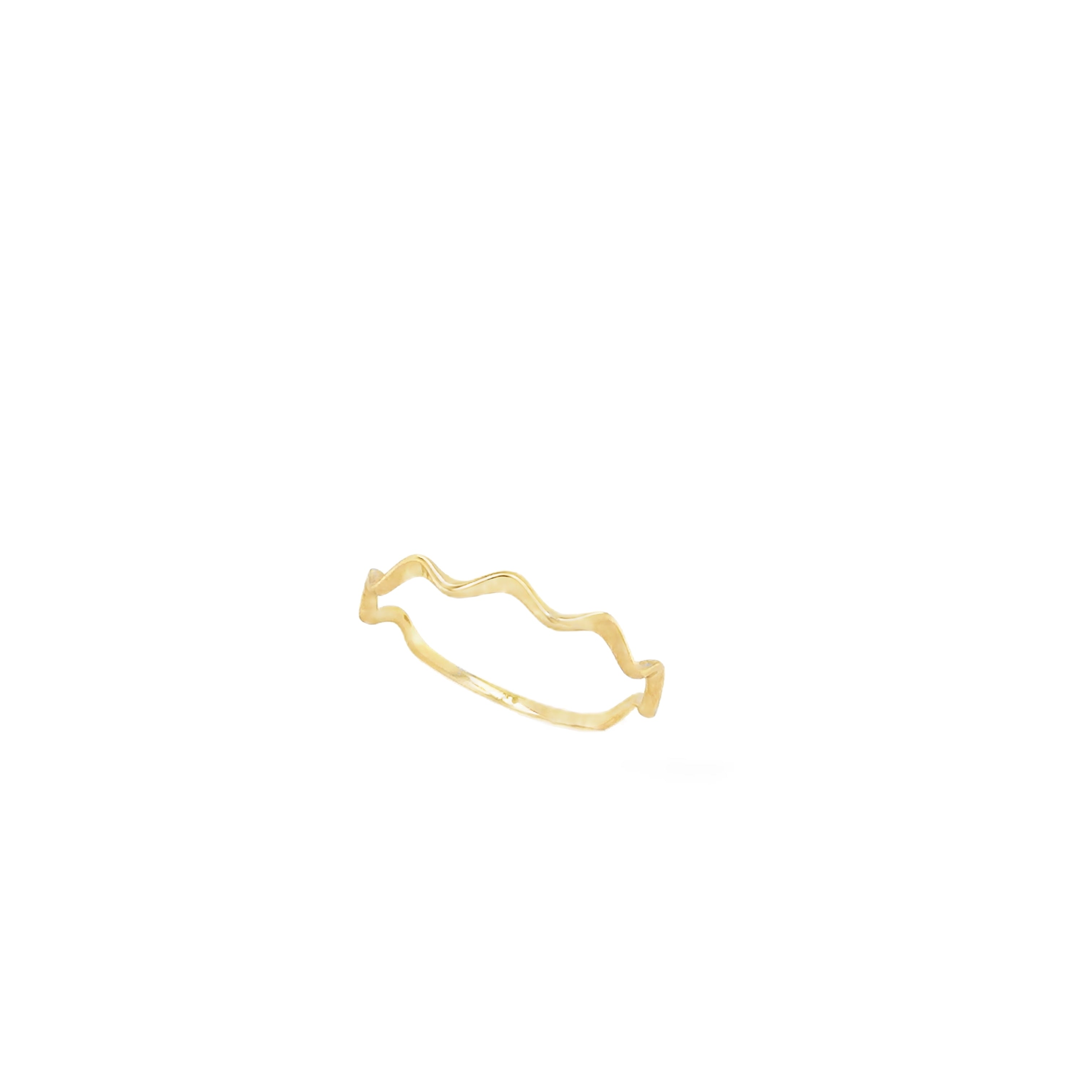 10K Gold Thin Wavy Ring