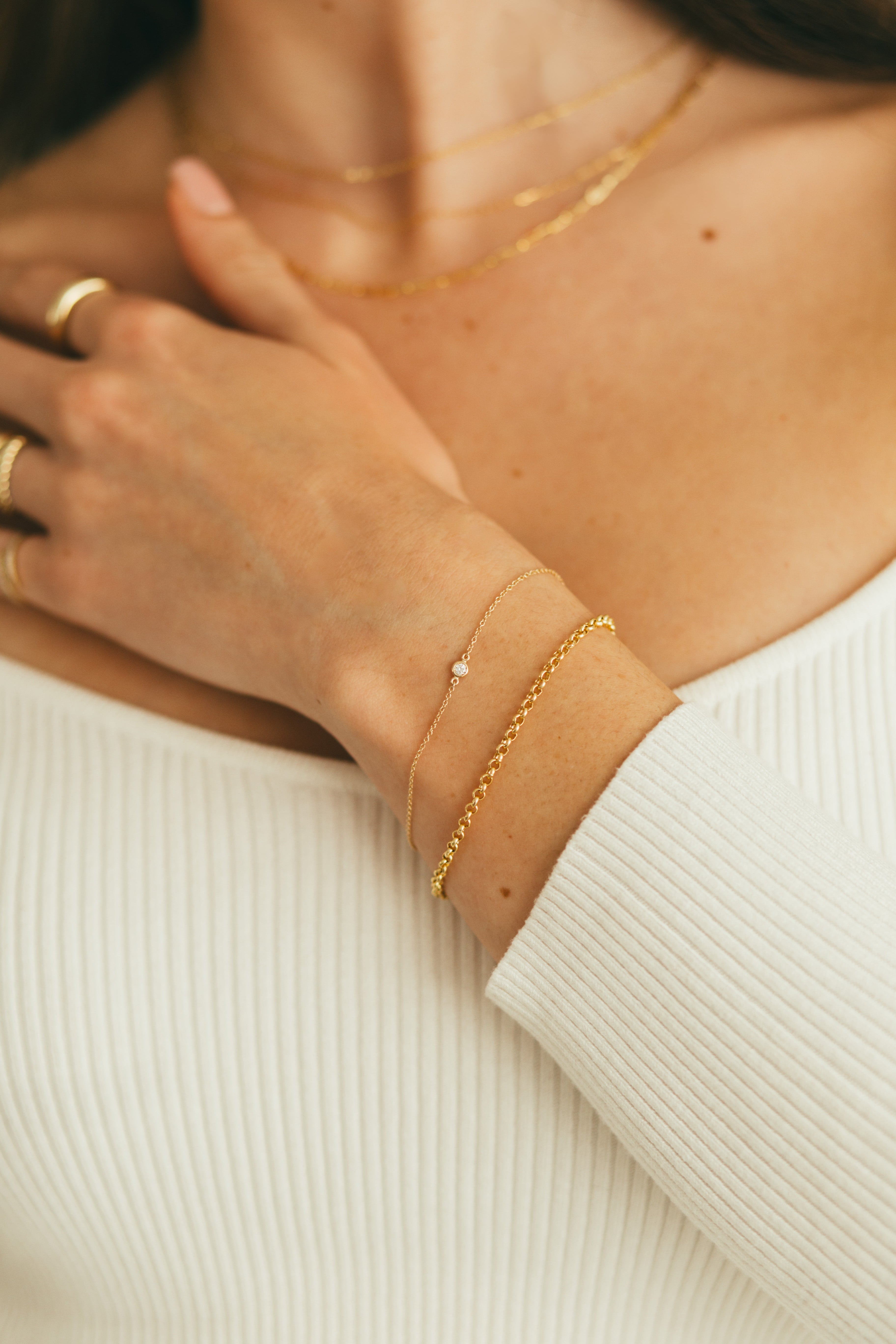 10K Gold Rolo Bracelet