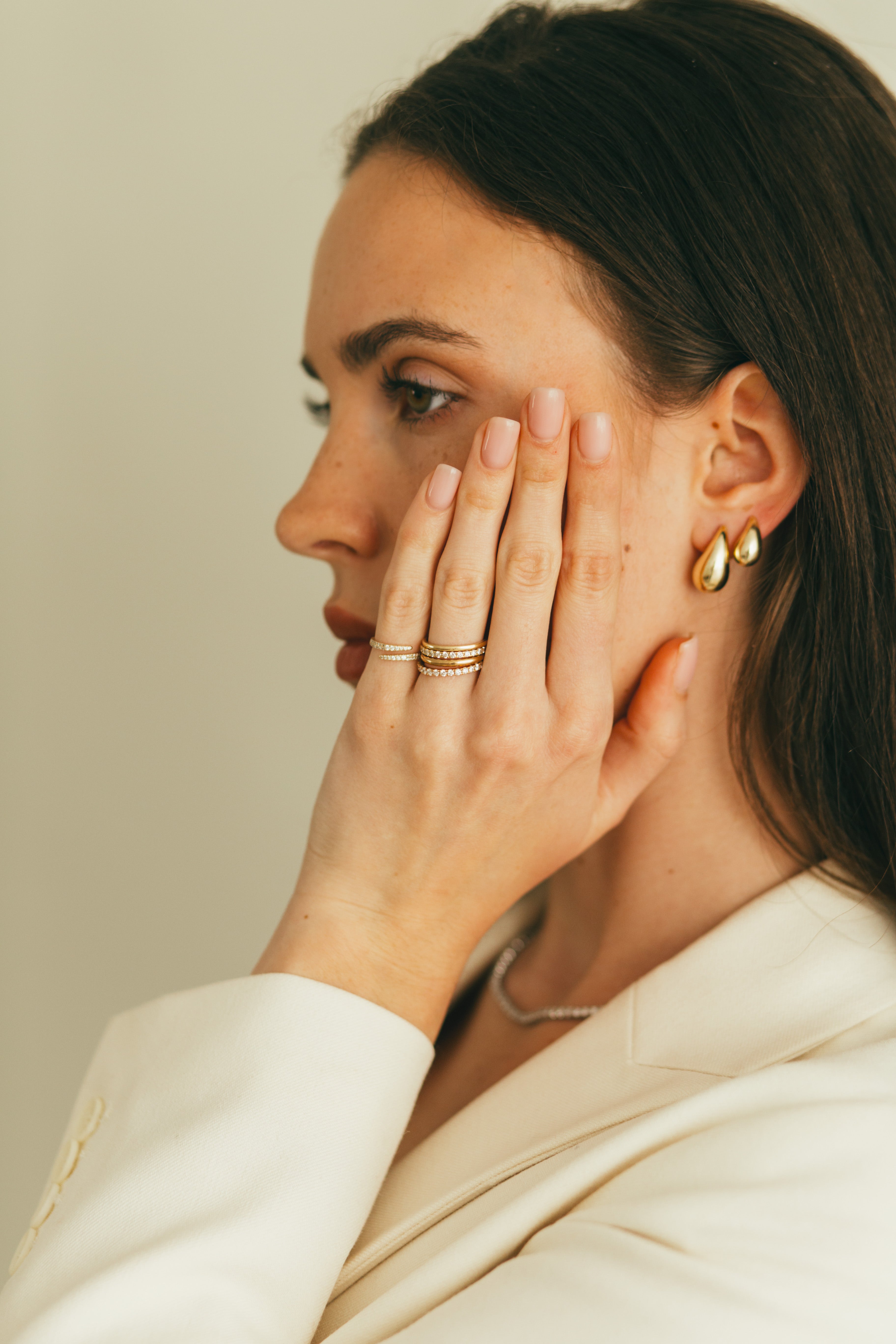 Simple Round Gold Stacking Band