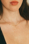 14K Gold Diamond Drop Necklace