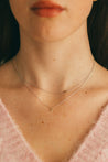 14K Gold Medium Centered Initial Necklace