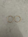 2mm Gold Hoops - Large - small dent