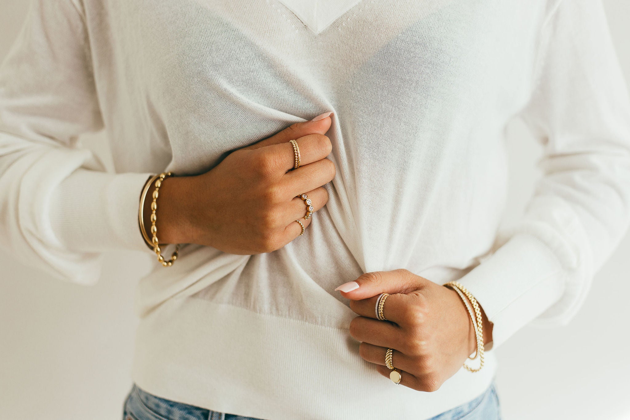 14K Gold 5mm Oval Ball Bracelet