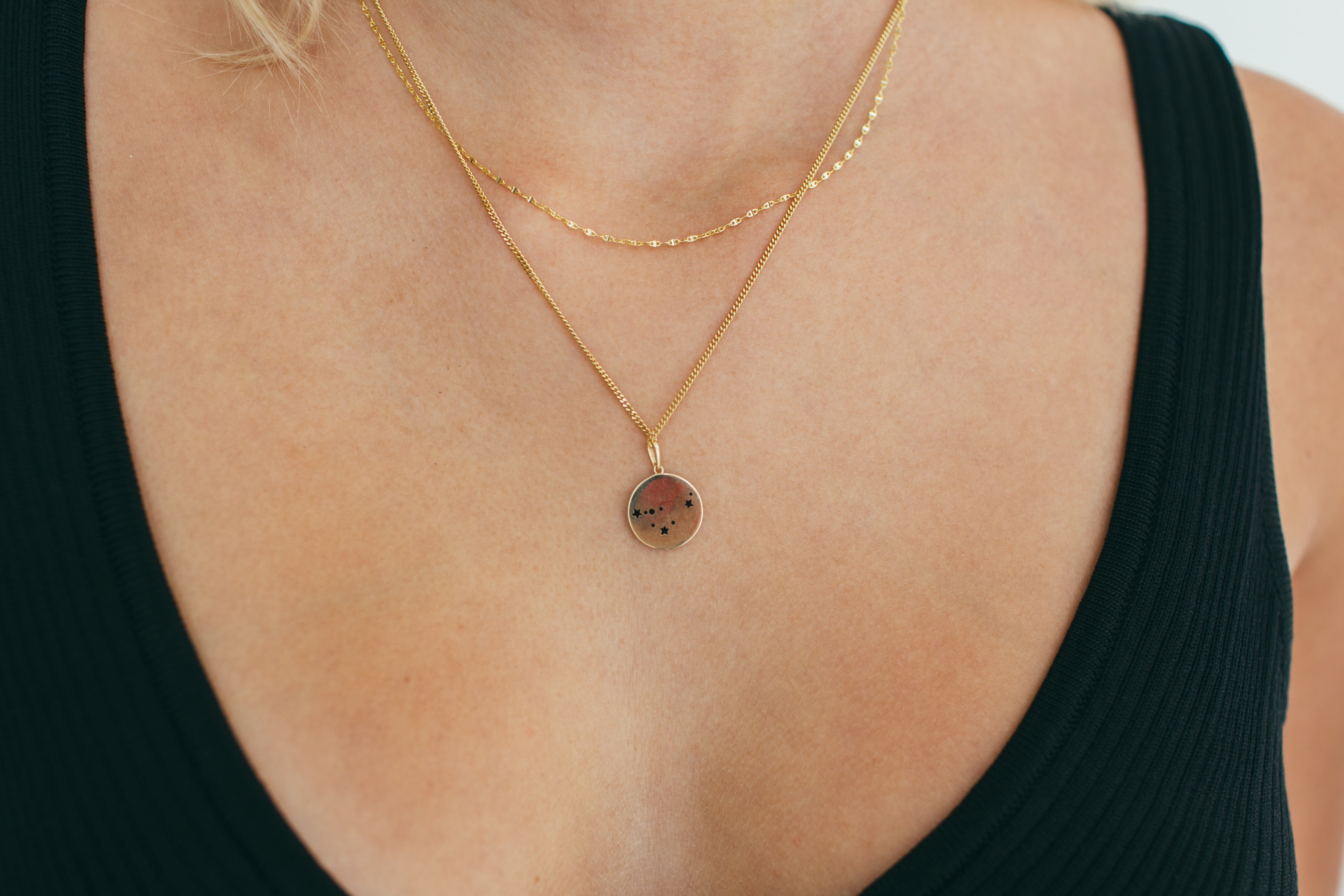 Gold Zodiac Constellation Charm
