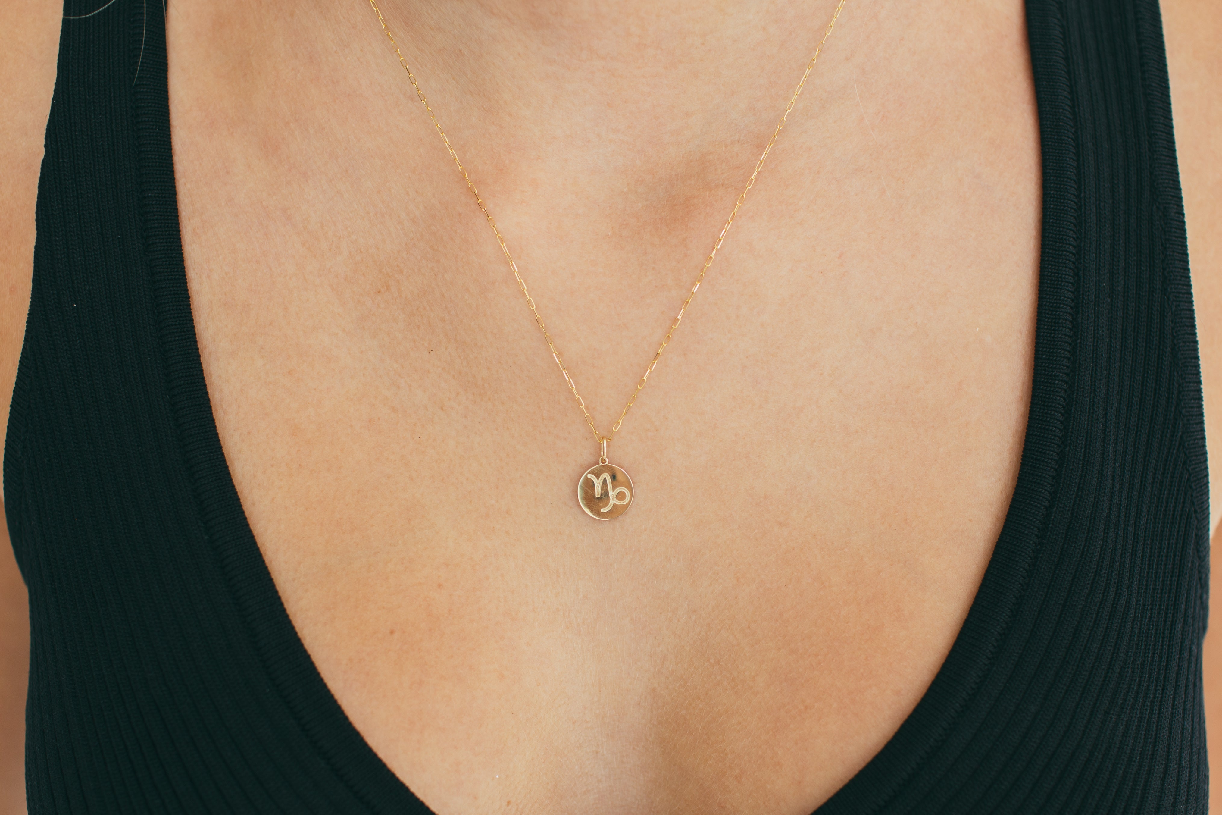 Engraved Gold Zodiac Charm - Jessica Jewellery 