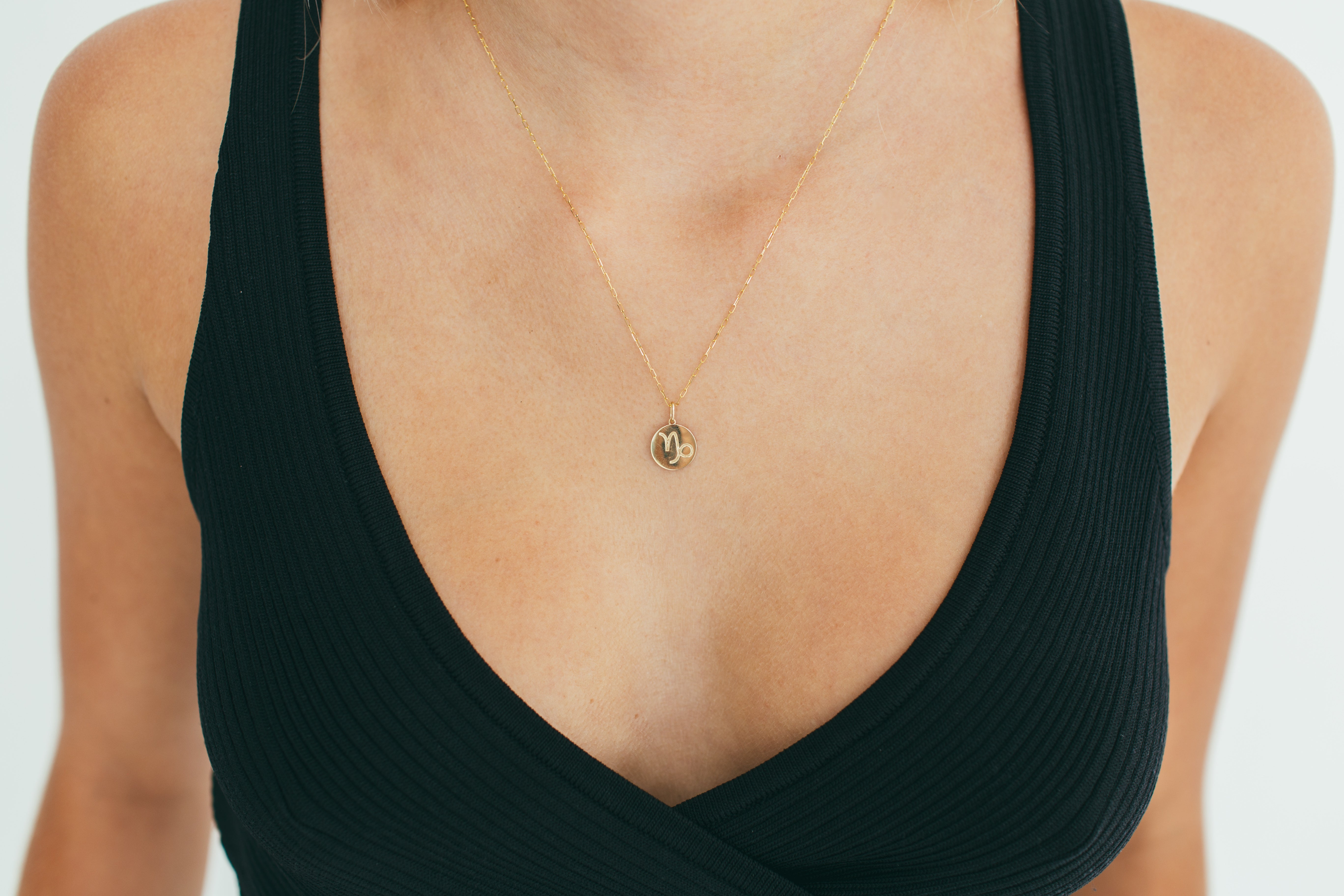Engraved Gold Zodiac Charm - Jessica Jewellery 