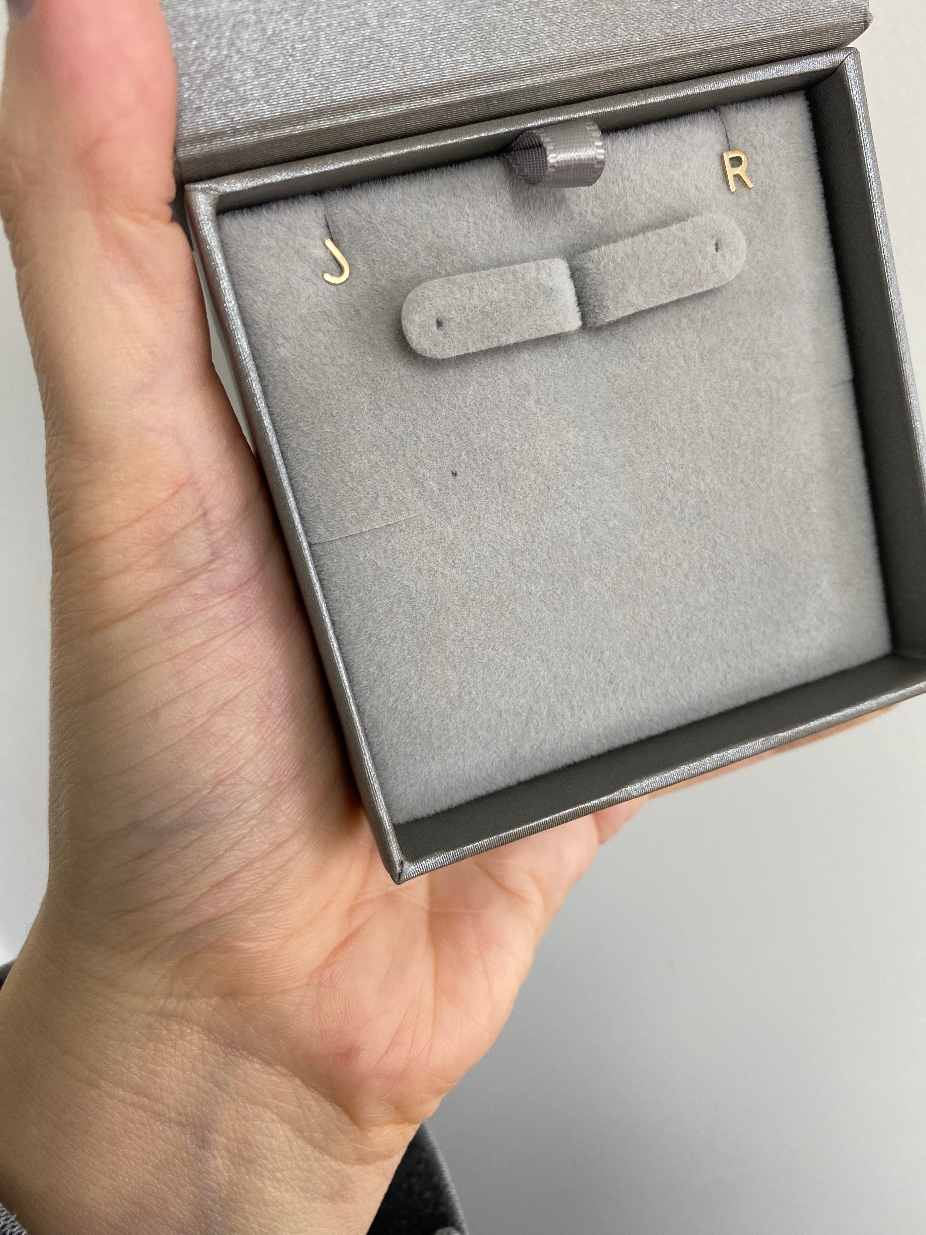 Initial Stud Earrings 