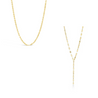 10K Gold Mirror Bundle: Flat Mirror Chain x Mirror Lariat