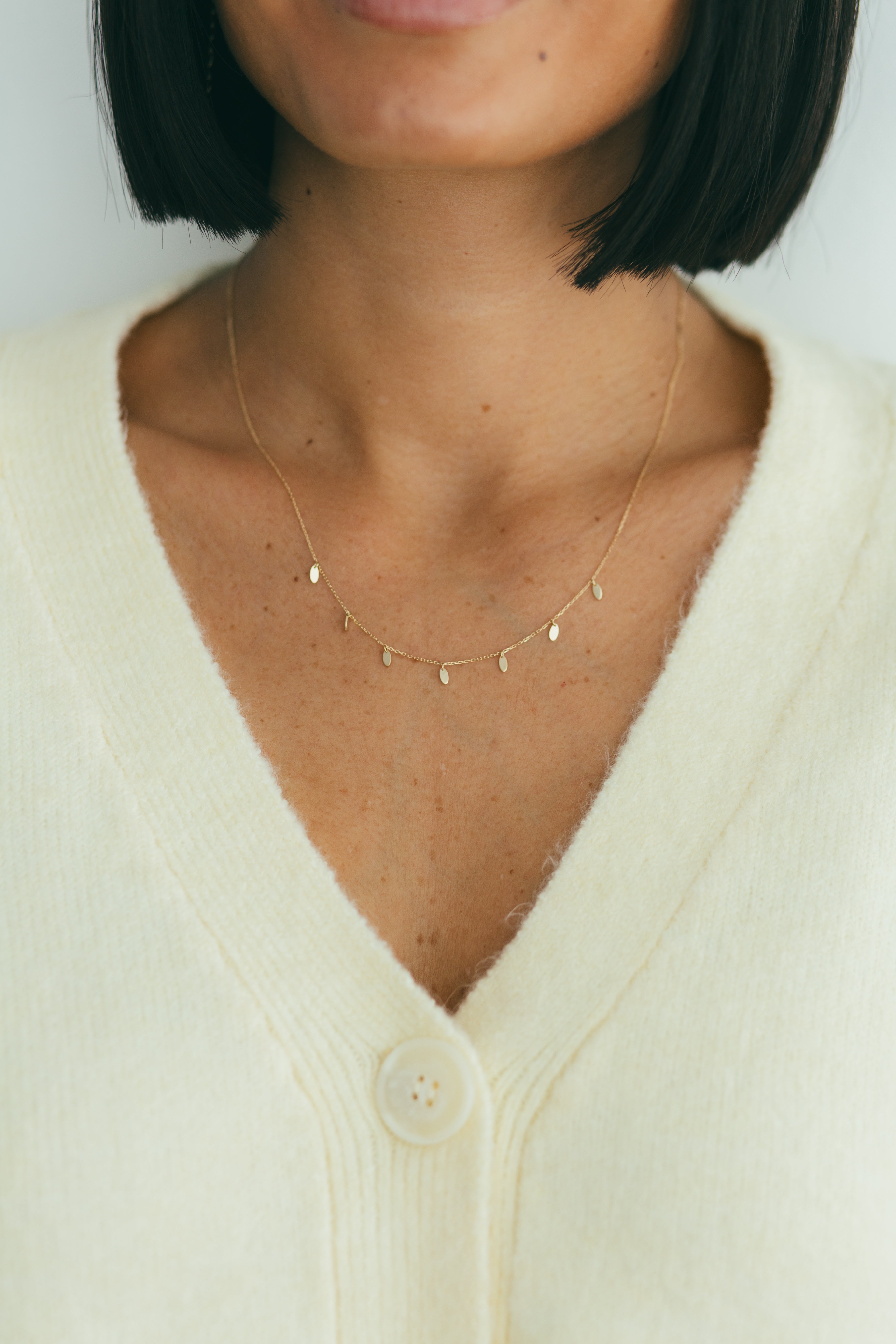 JJ x Chantel Carreira Gold Drop Necklace - Jessica Jewellery