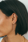 JJ x Chantel Carreira Gold Mirror Link Drop Earrings