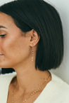 JJ x Chantel Carreira Gold Mirror Link Drop Earrings