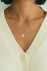 JJ x Chantel Carreira Personalized Gold Elongated Heart Necklace - Jessica Jewellery