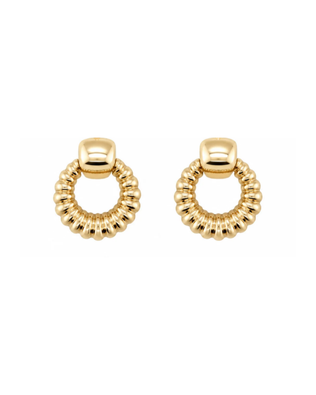 10K Gold Vintage Stud Drop Earrings