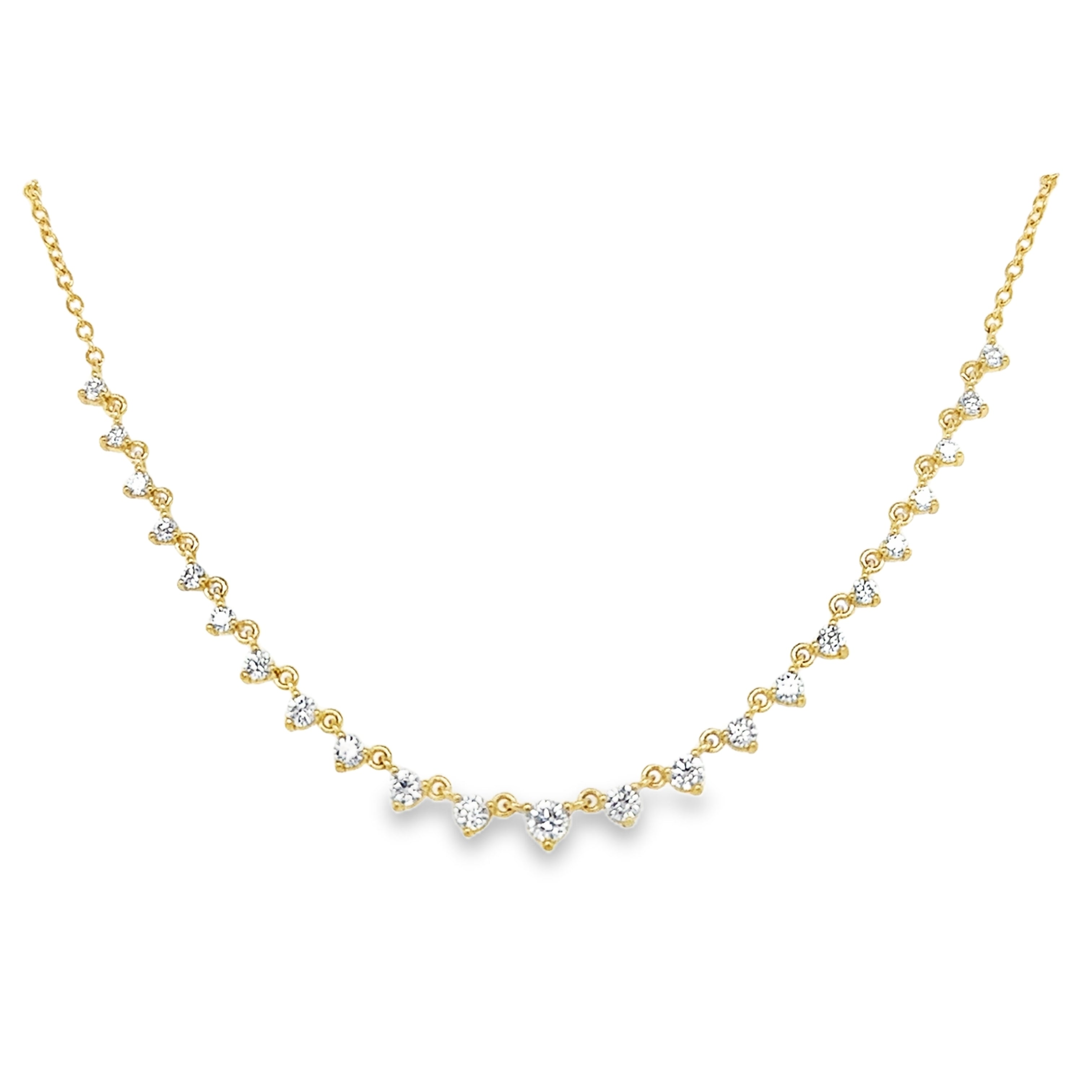 Lab Grown Graduated Diamond Necklace