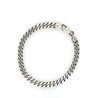 Men's Oxidized Silver Large Curb Bracelet