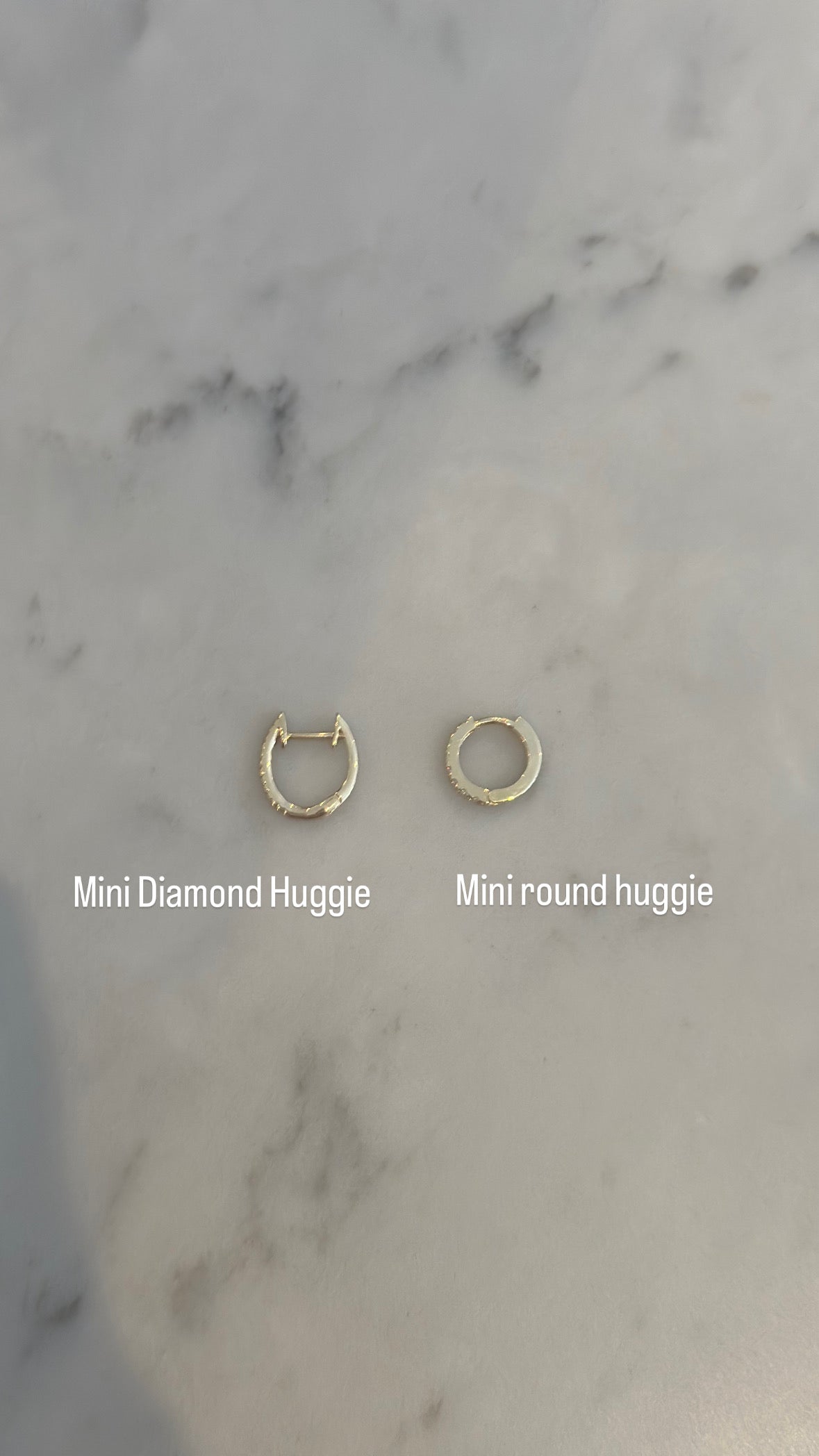 Mini 10mm Round Diamond Huggies