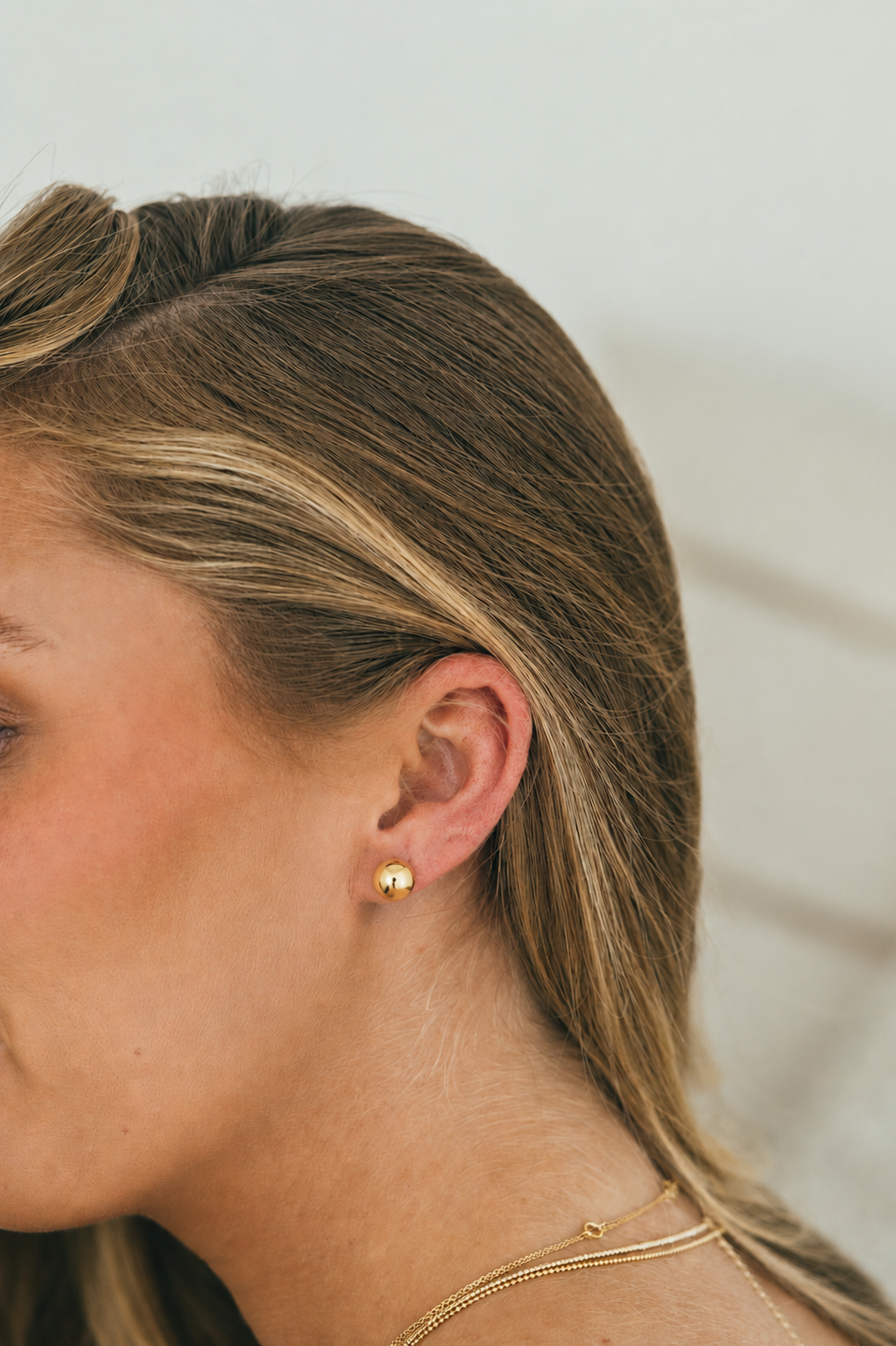 14K Gold Ball Stud Earrings