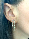 Multi Shape Diamond Bezel Huggie Earrings 