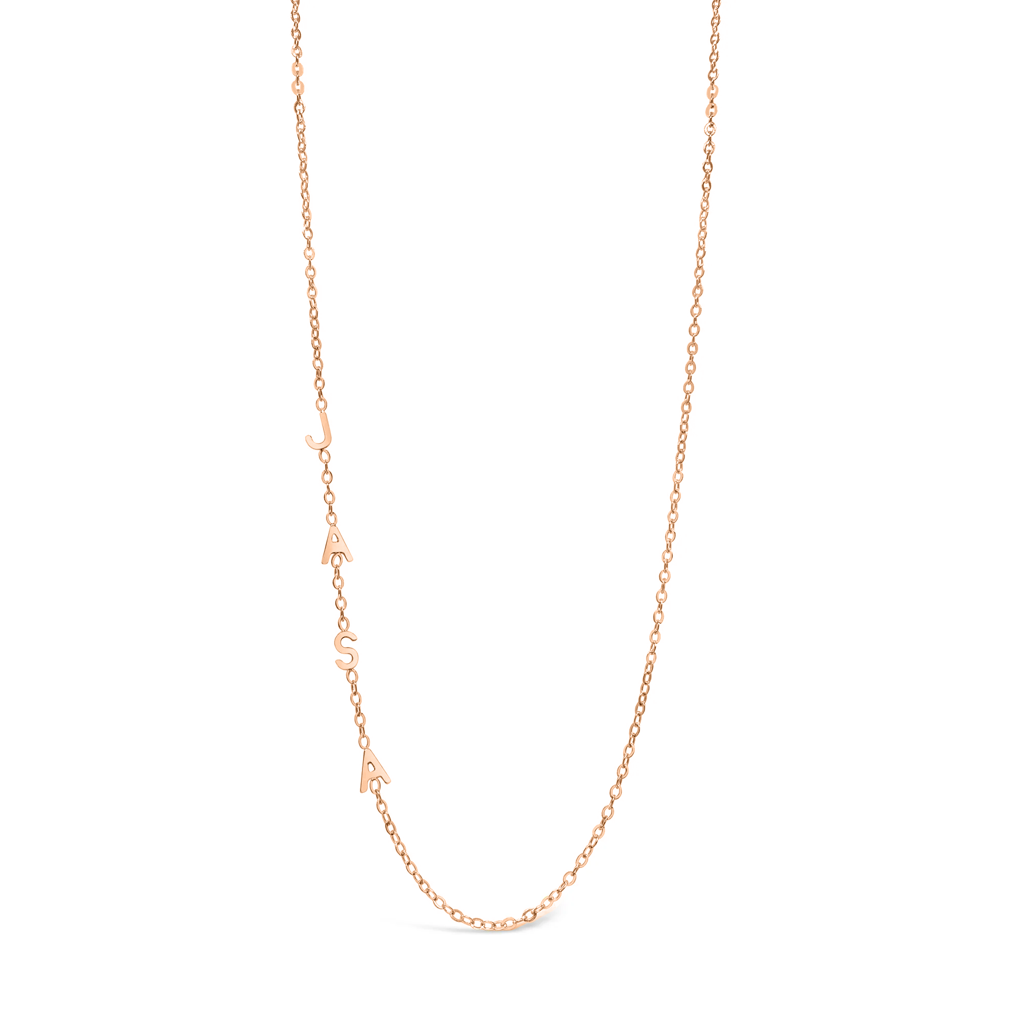 14K Gold Asymmetrical Initial Necklace