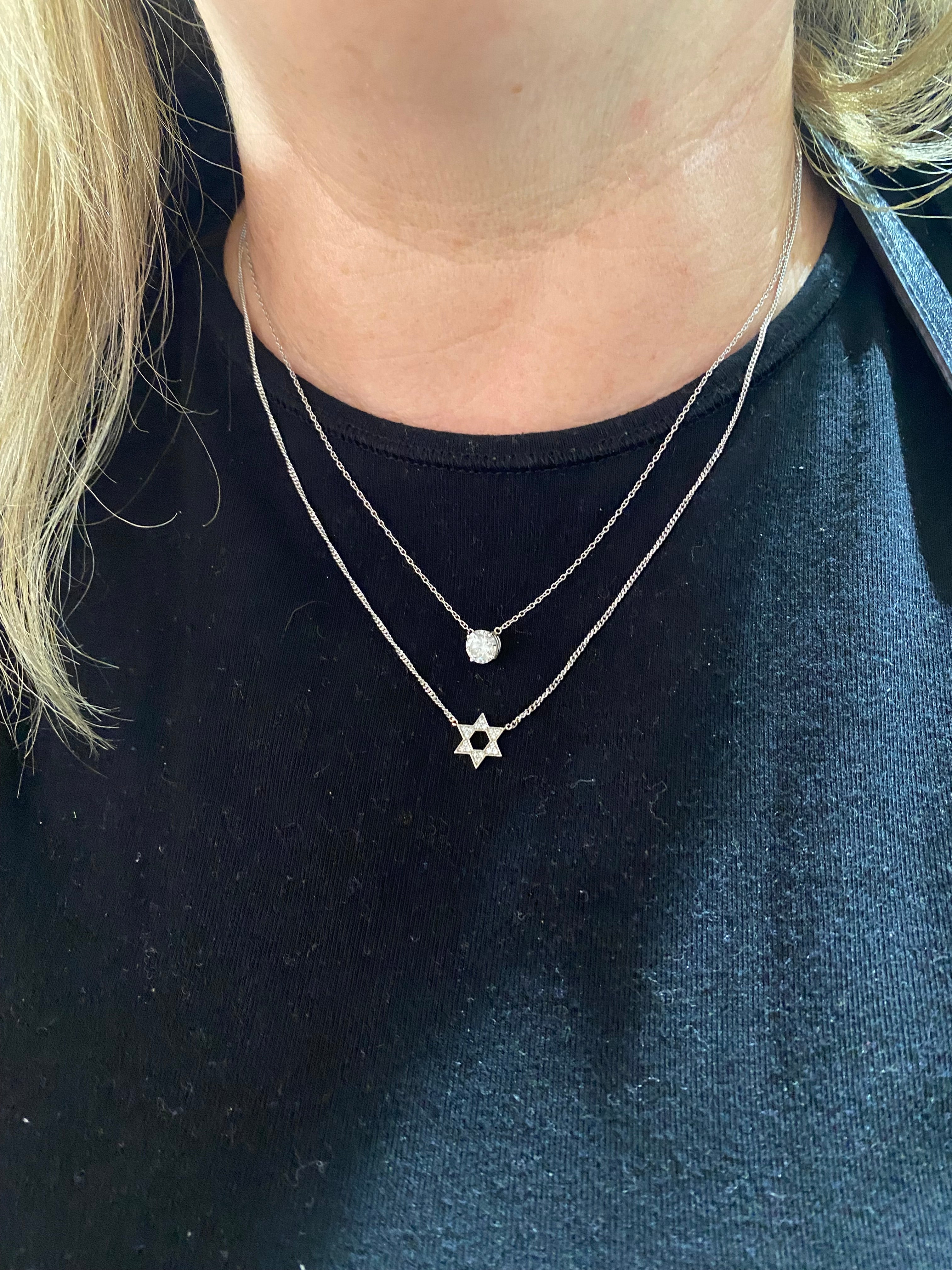 Small Diamond Star of David Charm