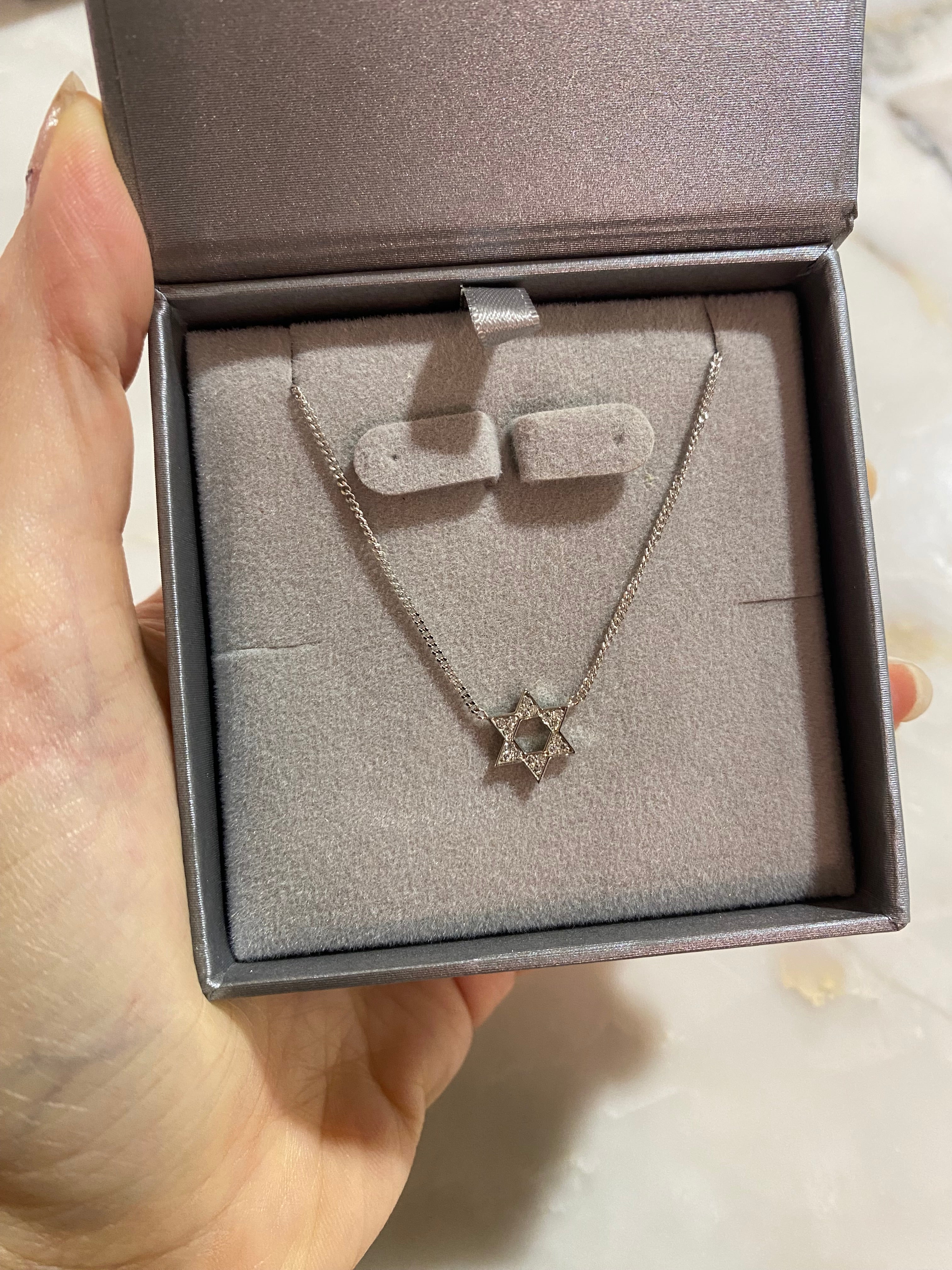 Small Diamond Star of David Charm 