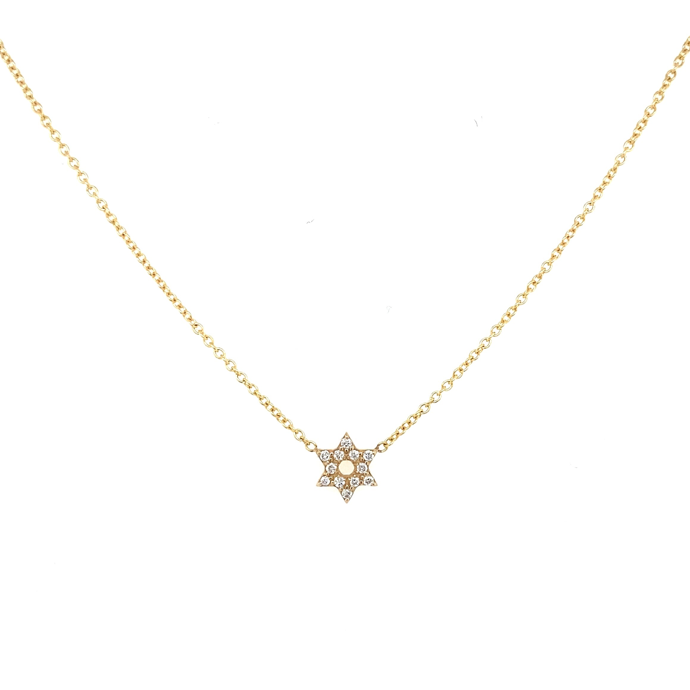 Small Diamond Star of David Necklace - Jessica Jewellery 