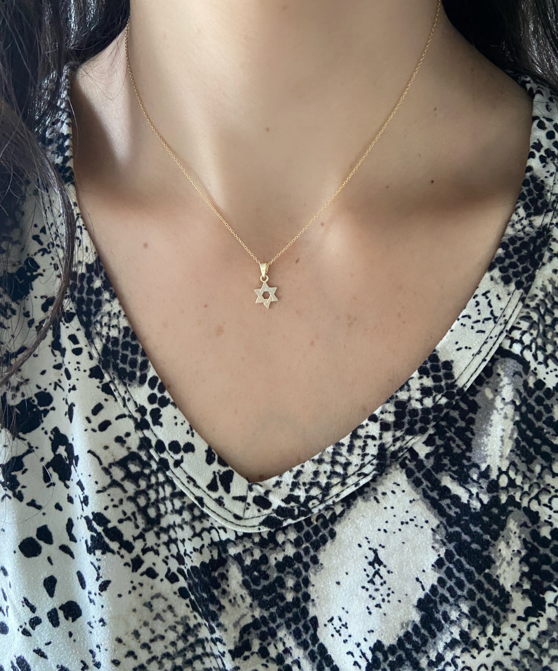 Small Gold Star of David Charm