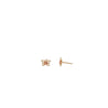 14K Rose and Yellow Gold Butterfly Stud Earrings