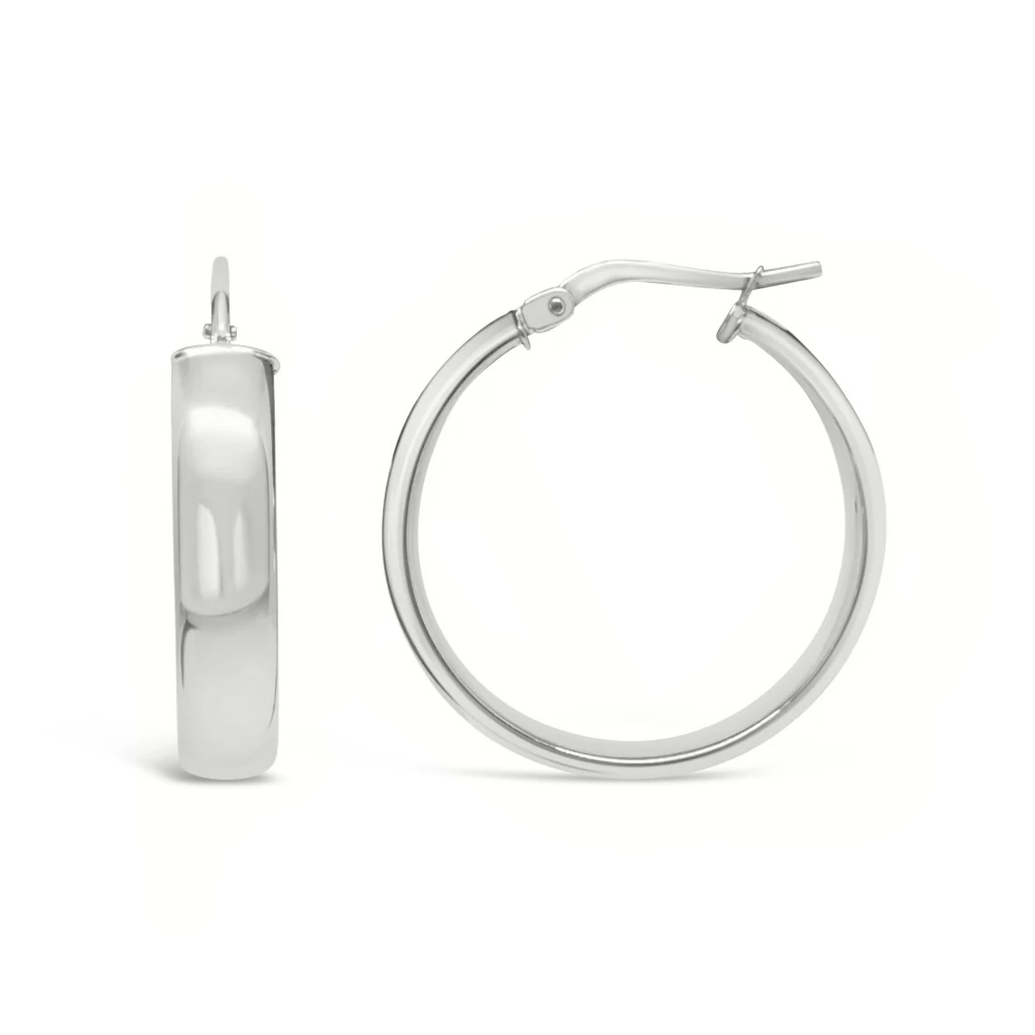 10K Gold 5mm Extra Thick Hoop Earrings