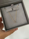 Jessica Jewellery's Diamond Initial Necklace showing chain details - Secure and stylish.