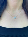 Large Gothic Initial Curb Necklace