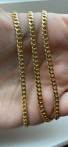 3mm Hollow Miami Chain Necklace