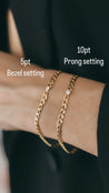 Medium Curb Chain Bracelet with Diamond