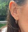 Three-Prong Diamond Chain Earrings