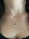 Round Illusion Diamond Pendant Necklace