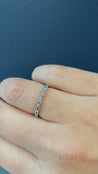 2mm Alternating Diamond and Birthstone Ring