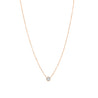 14K Diamond Bezel Necklace