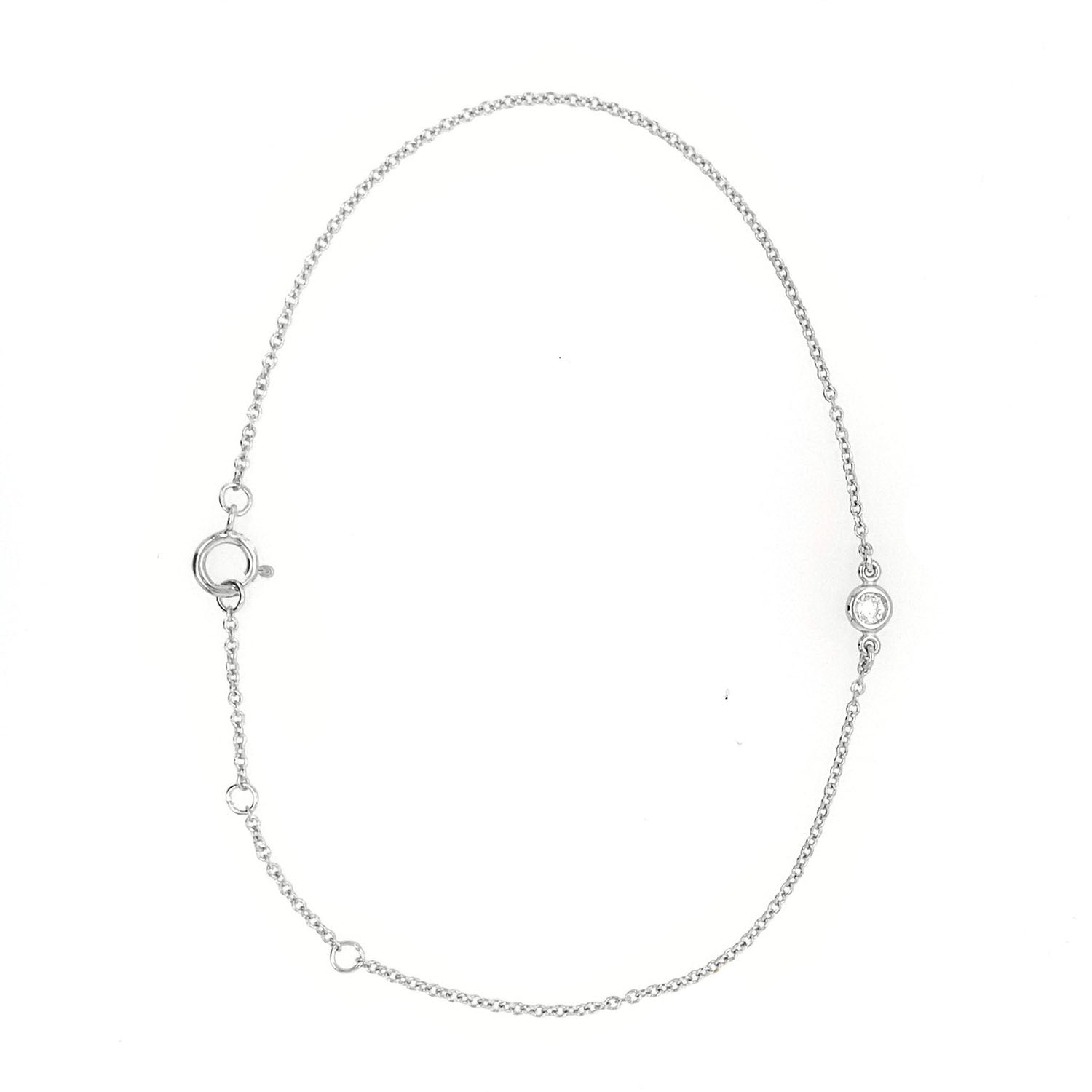 14K Diamond Bezel Bracelet