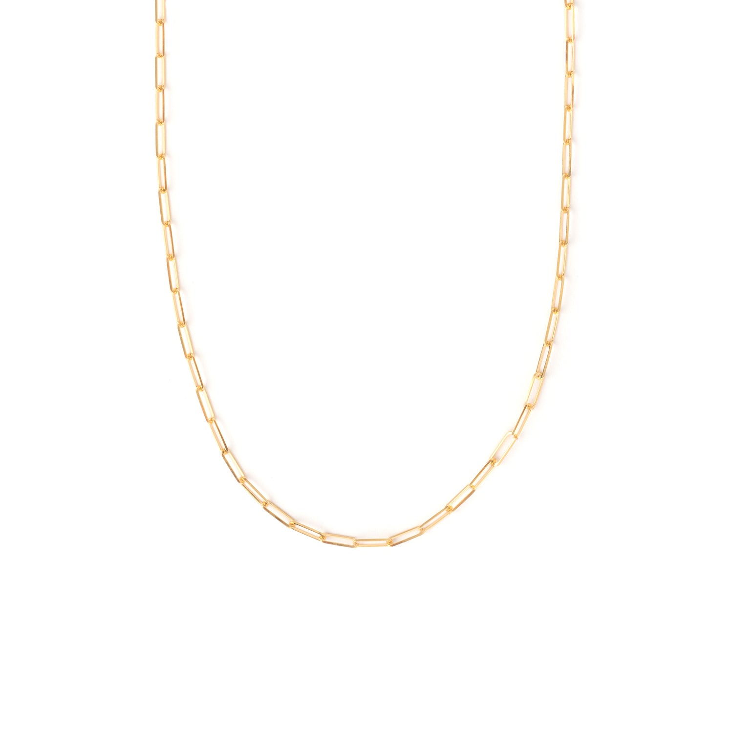 10 Karat Gold Paperclip Necklace