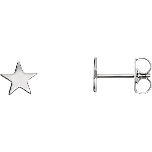 14K Gold Star Stud